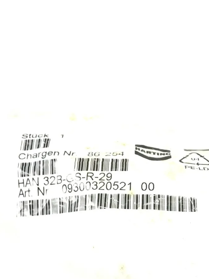 Разъём HARTING HAN 32B-GS-R-29 CONNECTOR HOUSING 09300320521 00 HAN B SIDE ENTRY