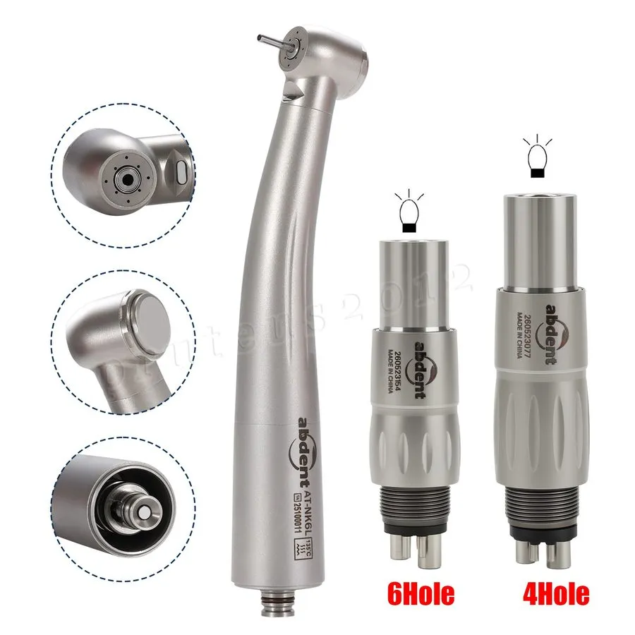 Стоматологический наконечник Dental Fiber Optic LED Handpiece/4 Hole/ 6 Hole Qui