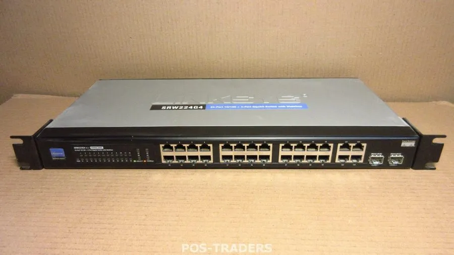 Коммутатор Cisco Linksys SRW224G4 24-Port 10/100 + 4-Port PoE SFP Managed Gigabi