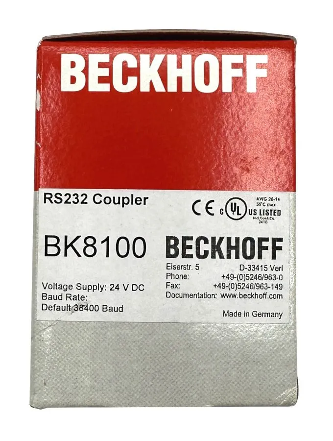Шлюз полевой шины Beckhoff RS232 Bus Coupler 24VDC BK8100
