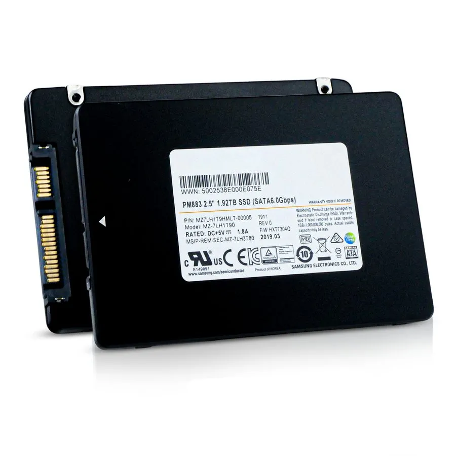 SSD-накопитель 2x Samsung PM883 1.92TB 2.5” SATA SSD Enterprise Datacenter MZ7LH