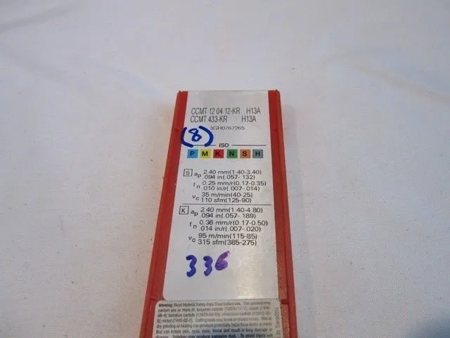 Режущий инструмент Qty Sandvik CCMT 120412-KR Grade H13A Carbide Insert