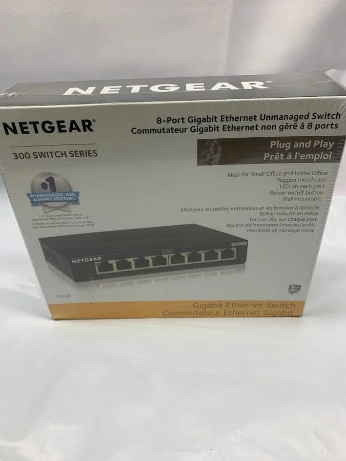 Коммутатор NETGEAR GS308 8-Port Gigabit Ethernet Unmanaged Switch Desktop Wall M