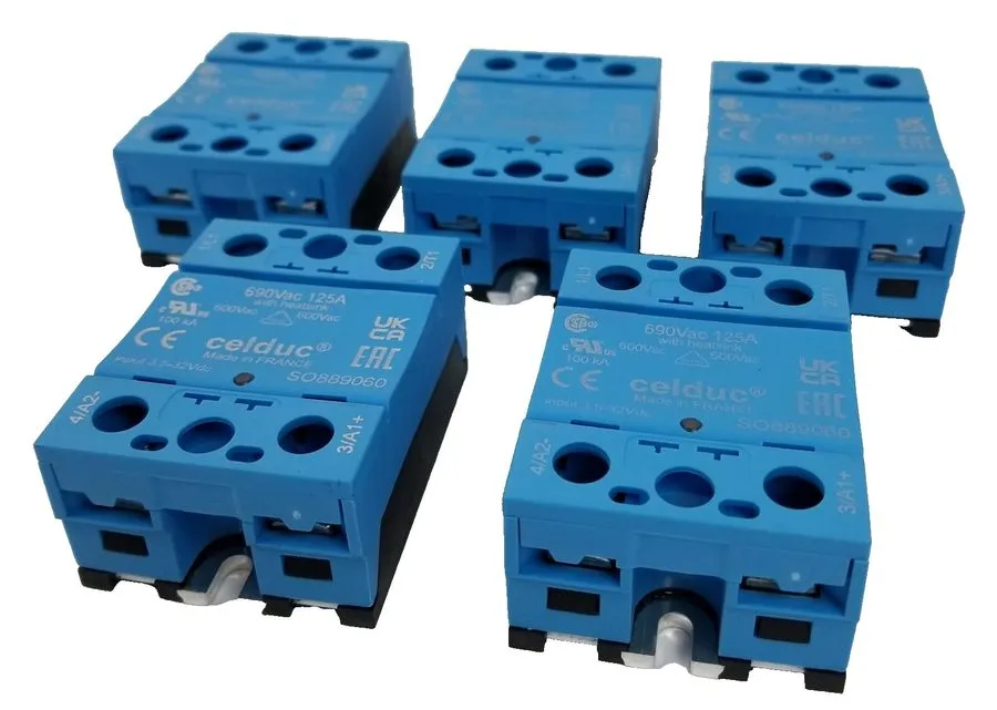 Реле Celduc SO889060 Solid State Relay 125A 24-690V Load 3.5-32Vdc Input SPST-NO