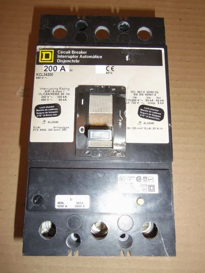 Автоматический выключатель PULLOUT Square D KCL34200 Circuit Breaker 3P 200A 65k