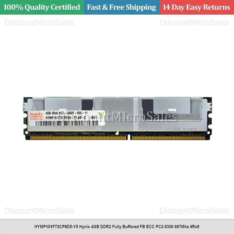 Модуль памяти HYNIX 4GB DDR2 ECC Fully Buffered RAM 4Rx8 PC2-5300F HYMP151F72CP8