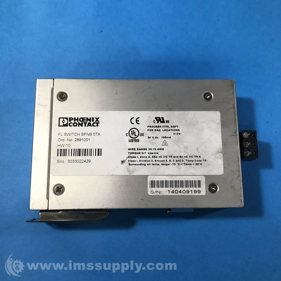 Коммутатор Phoenix Contact 2891001 Ethernet Switch Module 5-Port 24 VDC