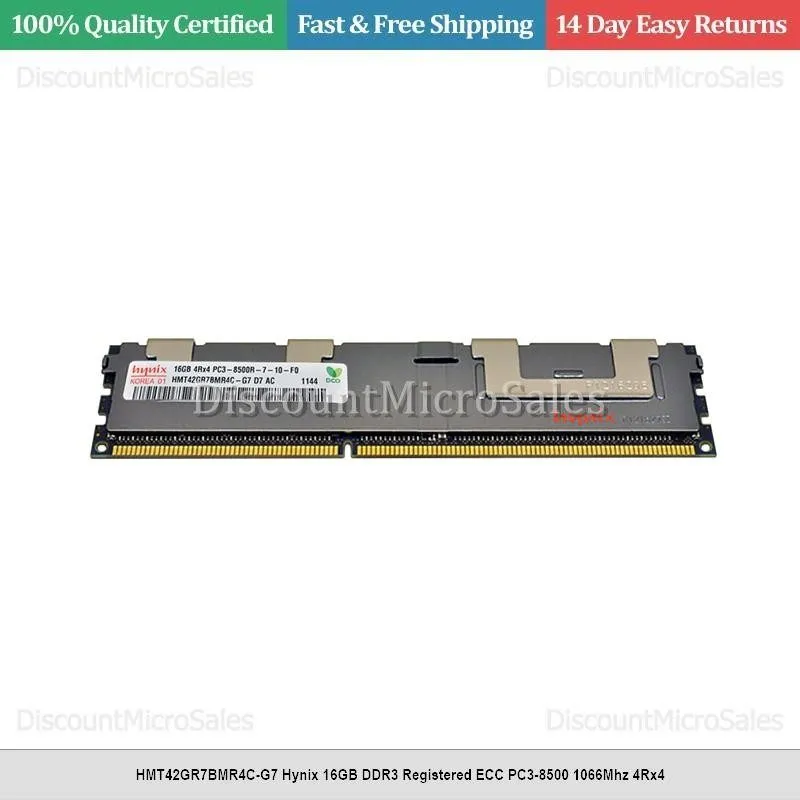 Модуль памяти HP Hynix 16GB PC3-8500R 4Rx4 DDR3 Server RAM HMT42GR7BMR4C-G7 5002