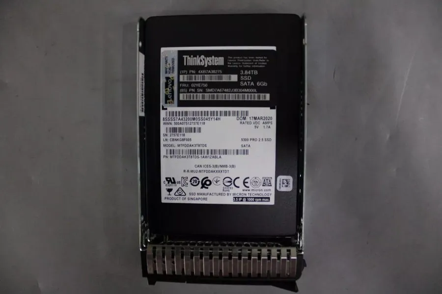 Сервер 3.84TB Lenovo ThinkSystem 02YE750 4XB7A38275 6Gb SATA 2.5" Hot Swap Serve