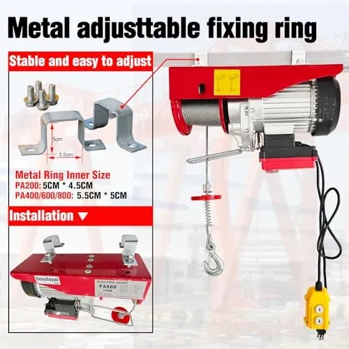 Таль Electric Hoist 2 in 1,1760lbs Electric Hoist 1320lbs/2 in 1 electric hoist — фото лота 2