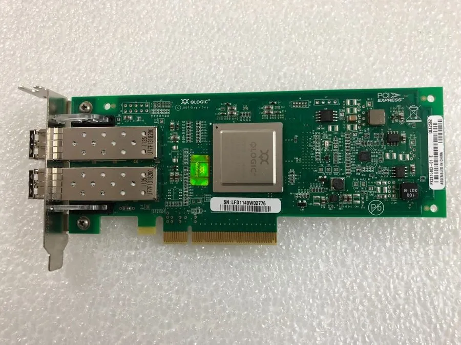 Контроллер QLogic QLE2562 2-Port 8Gb PCIe Fiber Channel FC HBA W/5 sfp's