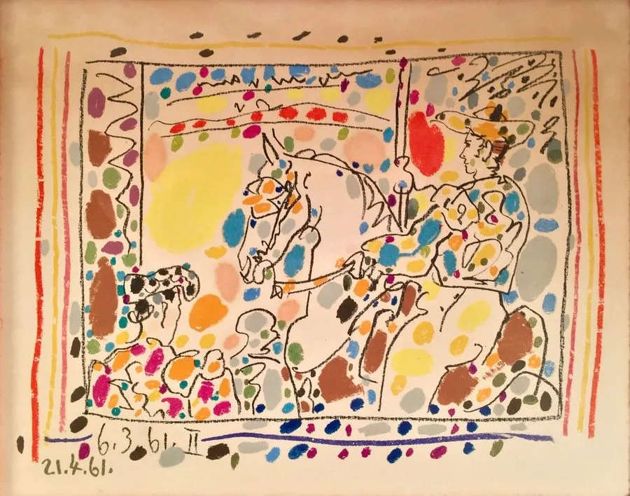 Лабораторный прибор Pablo Picasso (1881-1973) "Jeu De La Cape" Lithograph 1961 w