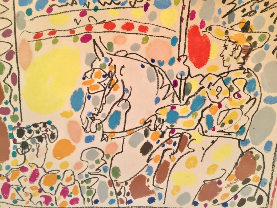 Лабораторный прибор Pablo Picasso (1881-1973) "Jeu De La Cape" Lithograph 1961 w — фото лота 2