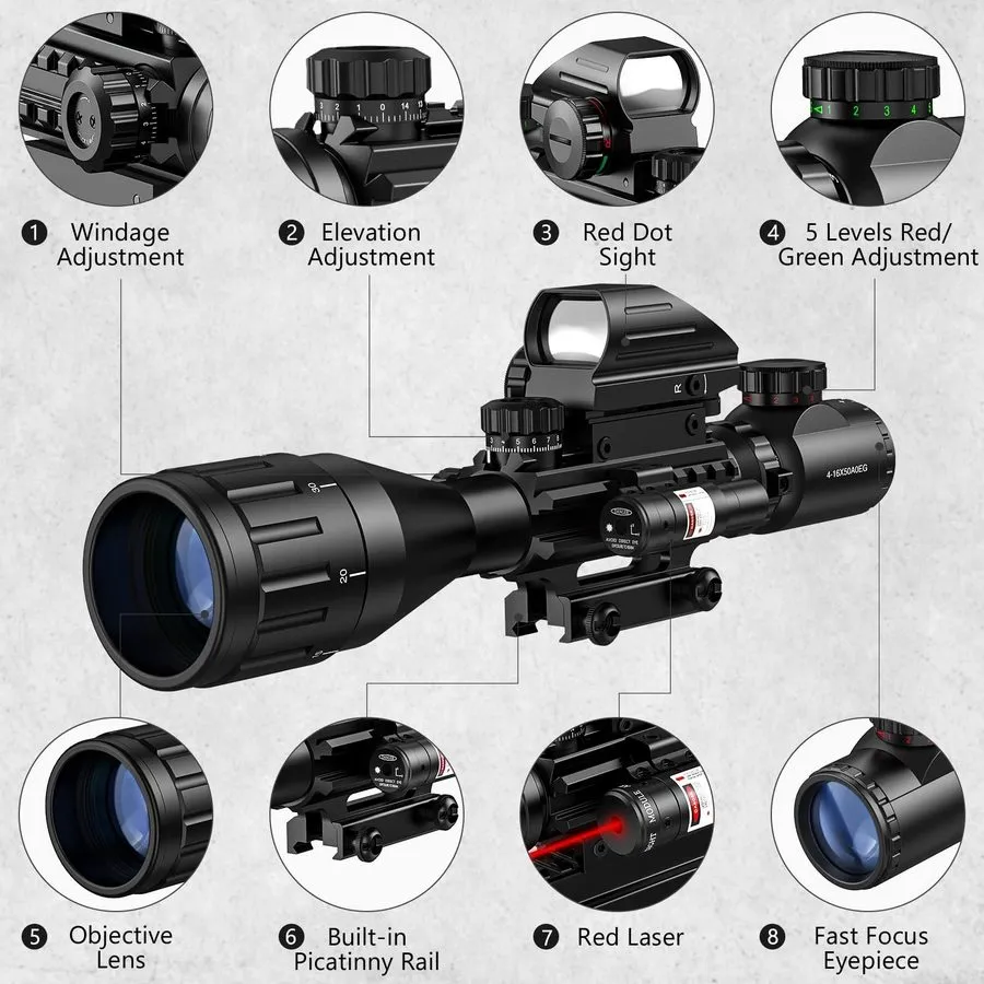 Оптико-электронная система 4-16x50 AO Hunting Rifle Scope Dual Illuminated Range — фото лота 2