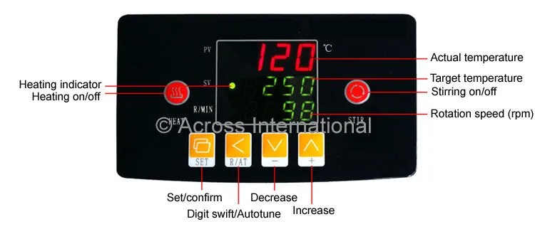 Магнитная мешалка 350°C Heated Magnetic Stirrer Hot Heating Stirring 7" Plate 1- — фото лота 2