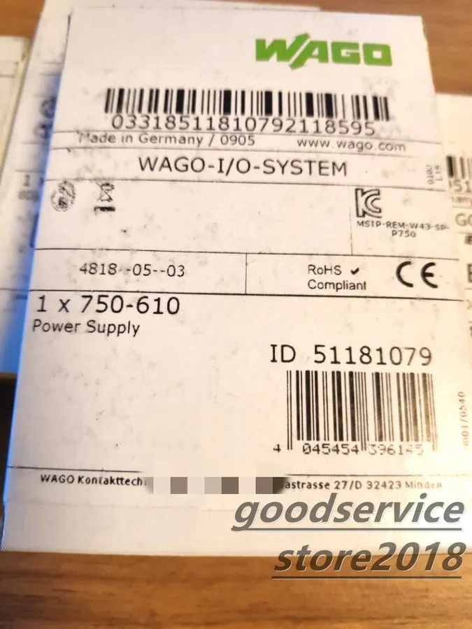 Блок питания Original Wago 750-610 Buscoupler DeviceNet Module PLC Adapter