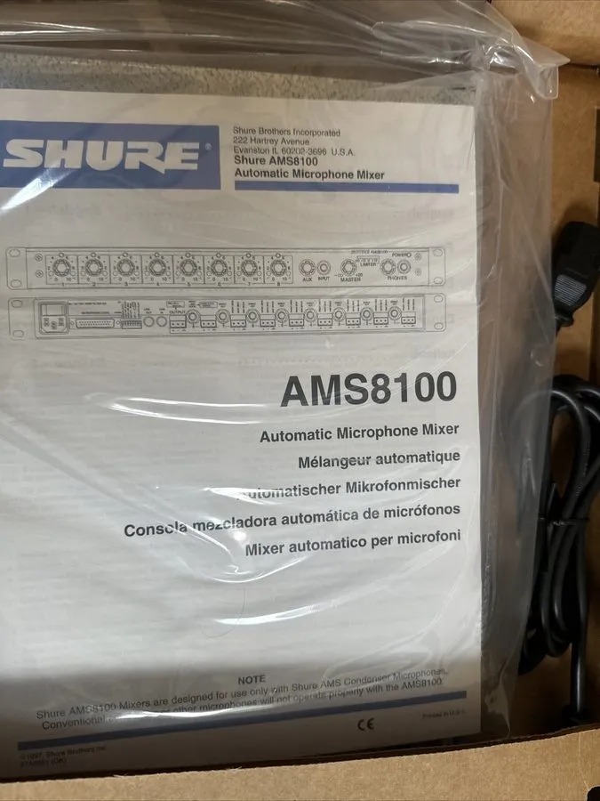 Микшерный пульт Shure AMS8100 Automatic Microphone Mixer 8 Channels — фото лота 1