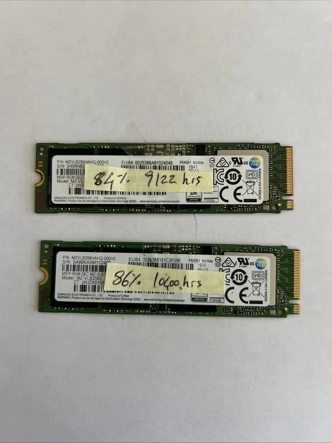 SSD-накопитель Samsung PM981 256GB MZ-VLB2560 M.2 2280 NVMe Solid State Drive SS