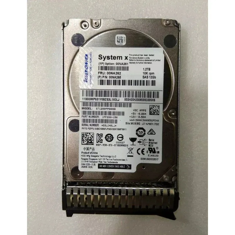 Жёсткий диск 00NA261 00NA262 Lenovo IBM 1.2TB 10K 12Gbps SAS 2.5" G3HS 512e HDD