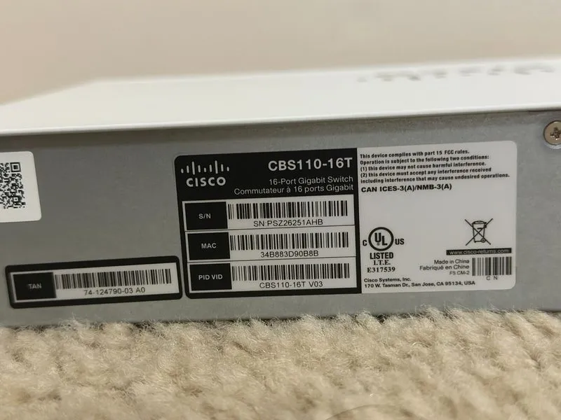 Коммутатор Cisco Business 110 Series CBS110-16T 16-Port Gigabit Ethernet Switch  — фото лота 2