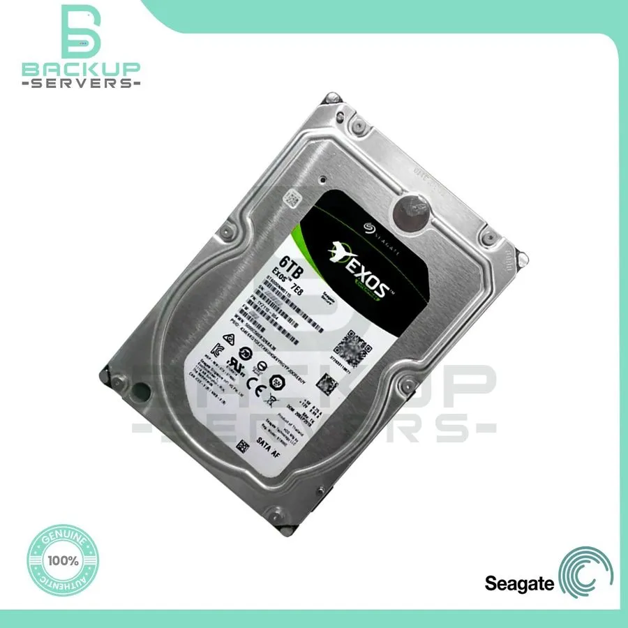 Жёсткий диск ST6000NM0115 Seagate Exos 7E8 6TB SATA 7.2K RPM 6GB/s 3.5" Hard Dri