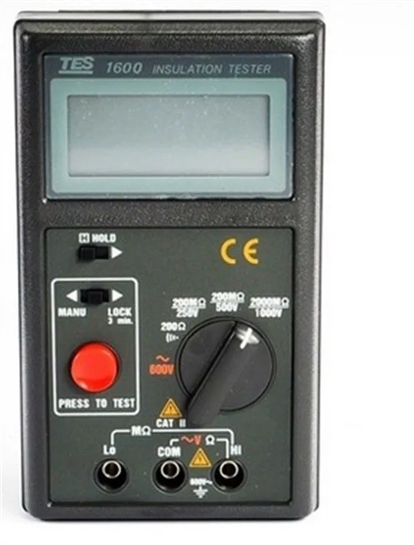 Тестер Insulation Tester TES-1600 200MΩ/250V 2000MΩ/1000V 200MΩ/500V