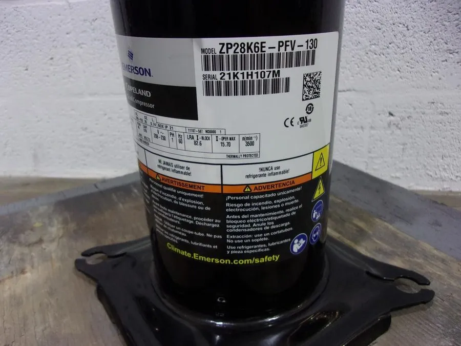 Компрессор Copeland Central AC Scroll R-410A Compressor ZP28K6E-PFV-130 COM-334 — фото лота 1