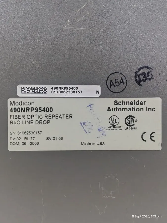 Ретранслятор Schneider 490NRP95400 Fiber Optic Repeater