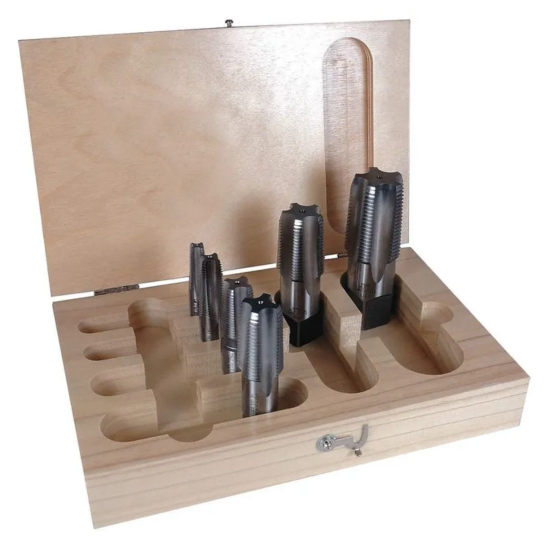 Режущий инструмент GREENFIELD THREADING 353768 Multi Size Tap Set, NPT 434Y91 — фото лота 1