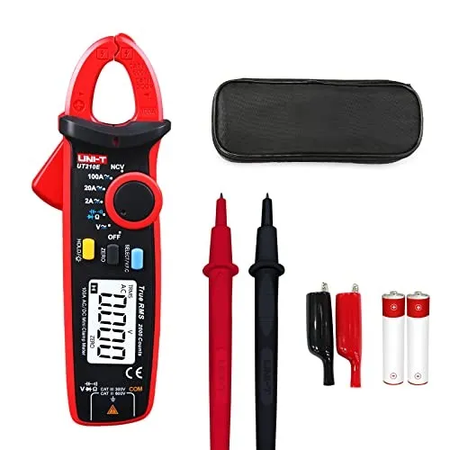 Мультиметр UNI-T UT210e Mini Clamp Meter & Alligator Clips Set, Red
