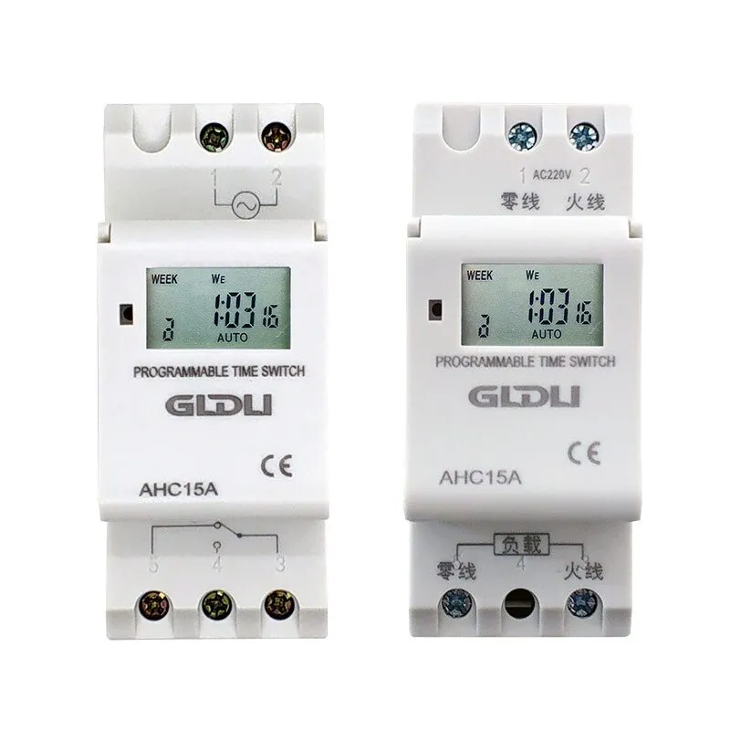 Коммутатор AHC15A DIN-Rail Time Switch 220v Timer Switch THC15A Automatic Contro