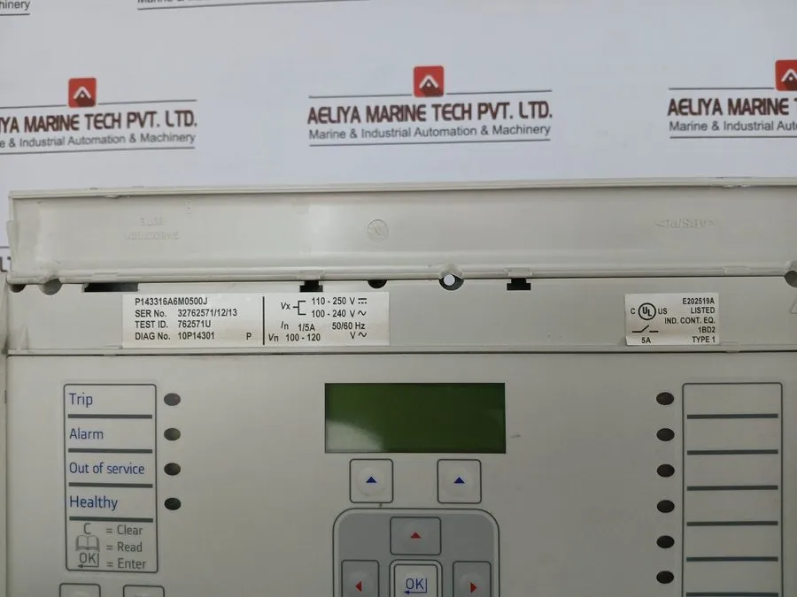 Реле защиты Alstom P143316A6M0500J Micom Feeder Protection Relay 100-120V 50/60H — фото лота 2