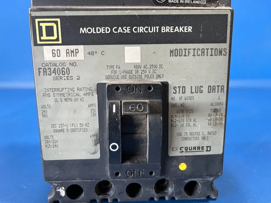 Автоматический выключатель Square D 60 Amp I-Line Circuit Breaker 3-Pole 480V AC