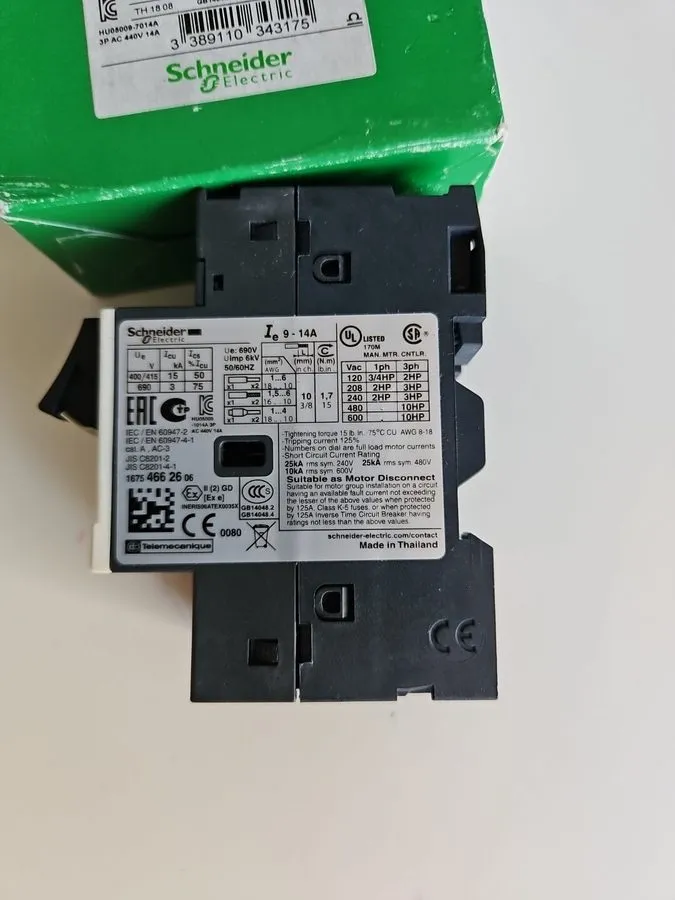 Автоматический выключатель GV2ME16/9-14A Telemecanique motor circuit breaker ( a