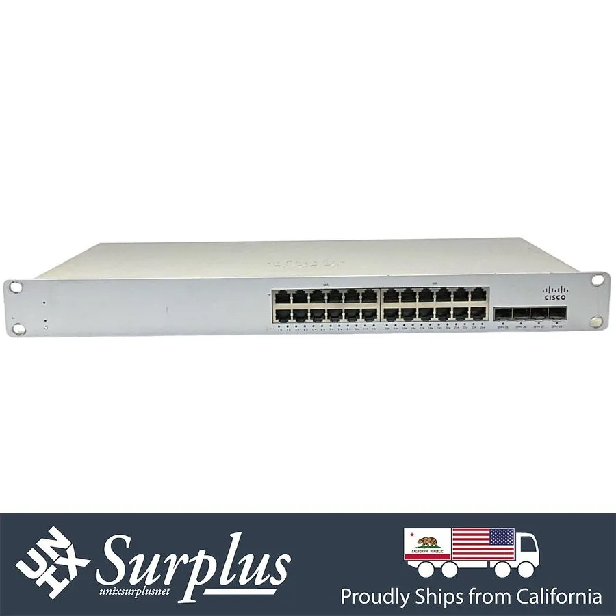 Коммутатор Cisco Meraki MS225-24-HW 24-Port GBE SFP+ Non-PoE Switch Unclaimed