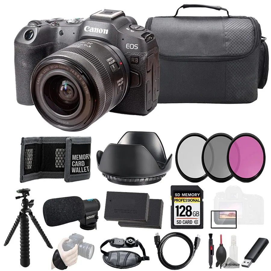 Объектив Canon EOS R8 + RF 24-105mm f/4L IS USM Lens+32GB+Ext Bat+ Filter-Kit
