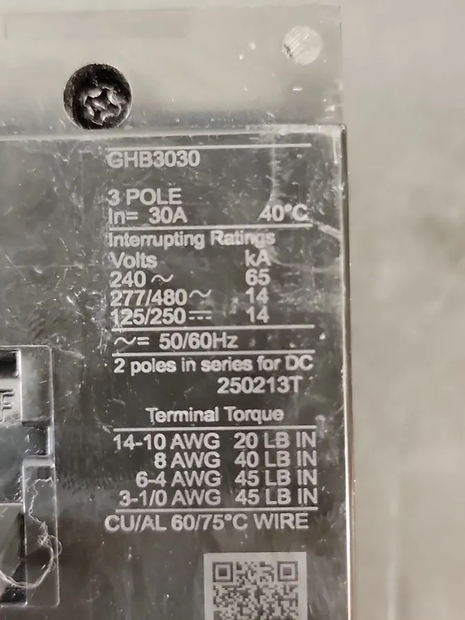 Автоматический выключатель Cutler Hammer GHB3030 30A 480V 3-Pole Circuit Breaker