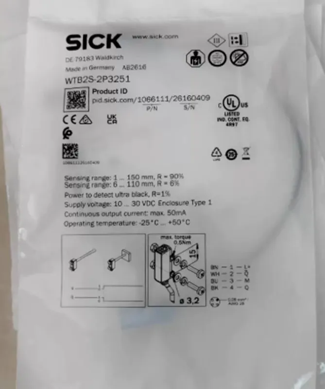 Фотоэлектрический датчик SICK WTB2S-2P3251 1066111 Photoelectric Sensor PNP