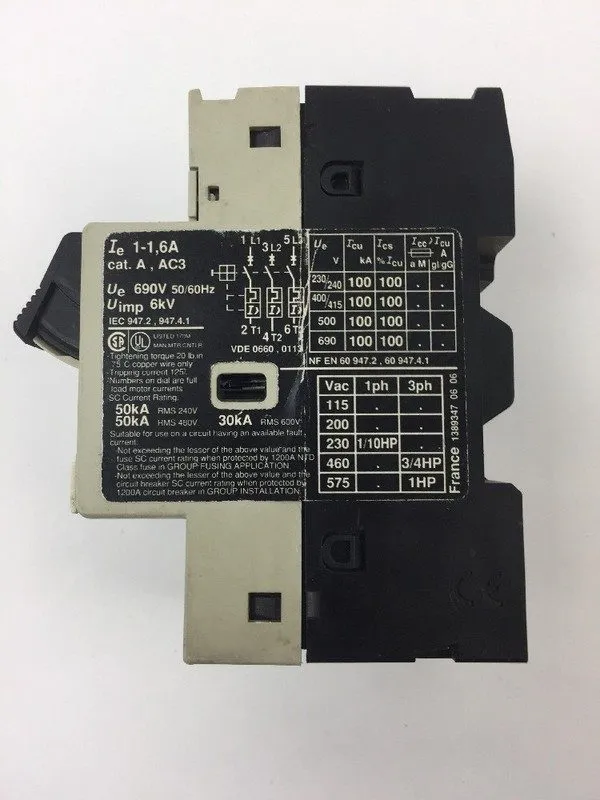 Автоматический выключатель TELEMECANIQUE GV2-MO6 MOTOR PROTECTION CIRCUIT BREAKE
