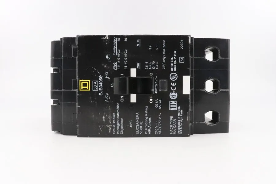 Автоматический выключатель SQUARE D EJB34050 50 AMPS 480V 3 POLE 65 KA CIRCUIT B