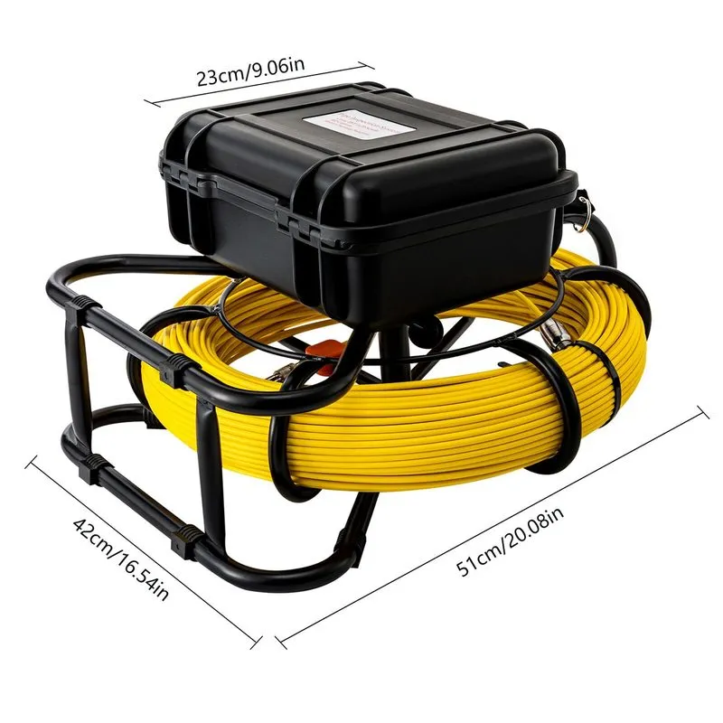 Камера для телеинспекции труб 100-300ft Pipe Inspection Camera HD 1200 TVL Drain — фото лота 2