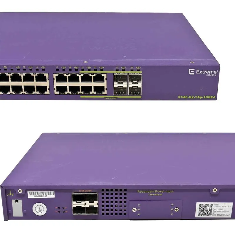Коммутатор EXTREME NETWORKS X440-G2-24P-10GE4 24-PORT POE SWITCH w /POWER CORD