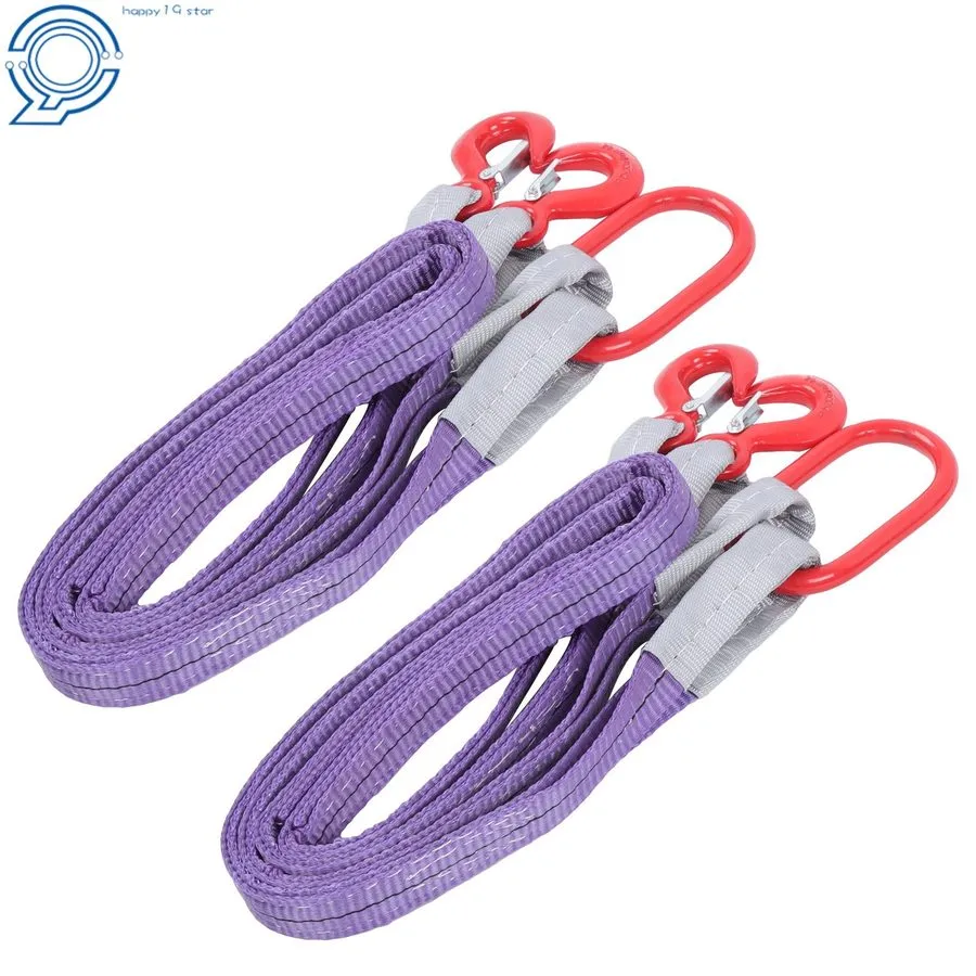 Строп Lifting Slings Straps w/ Hooks 5 Ft 4409LB Capacity Purple Rigging Straps