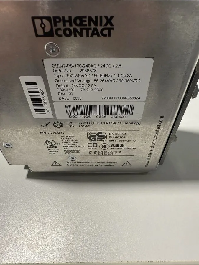 Блок питания PHOENIX CONTACT POWER SUPPLY QUINT-PS-100-240AC/24DC/2,5 / 2938578