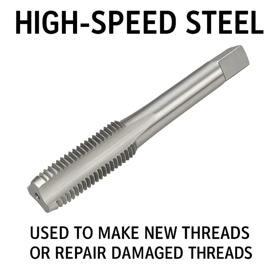 Режущий инструмент 5/8 Inch11 Thread Tap and Die Set HSS Tap with GCr15 Alloy St — фото лота 1