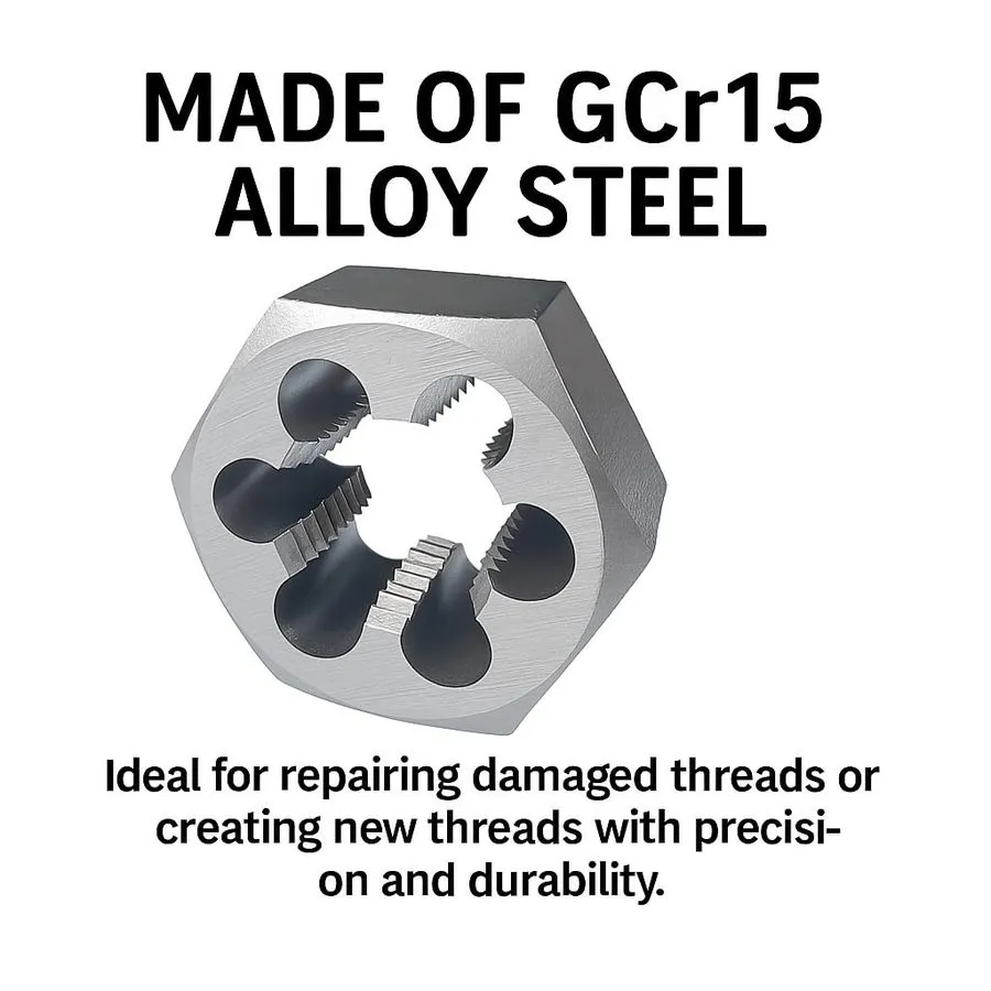 Режущий инструмент 5/8 Inch11 Thread Tap and Die Set HSS Tap with GCr15 Alloy St — фото лота 2