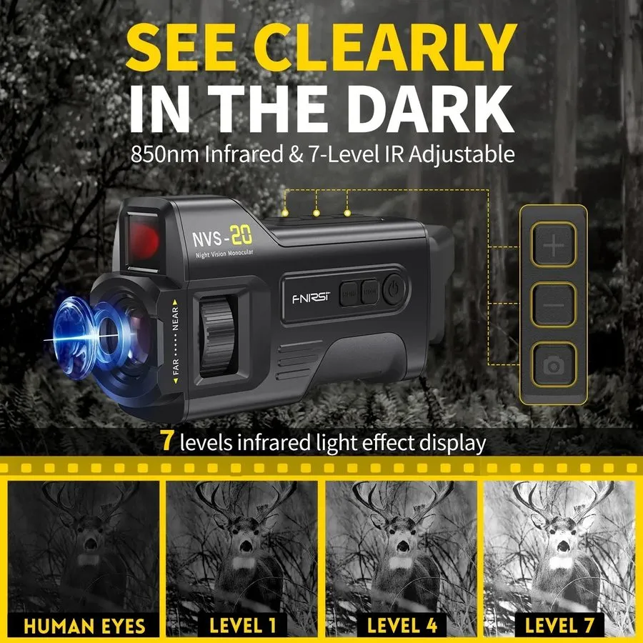 Оптико-электронная система FNIRSI NVS-20 4K Night Vision Monocular 6X Zoom Infra — фото лота 2