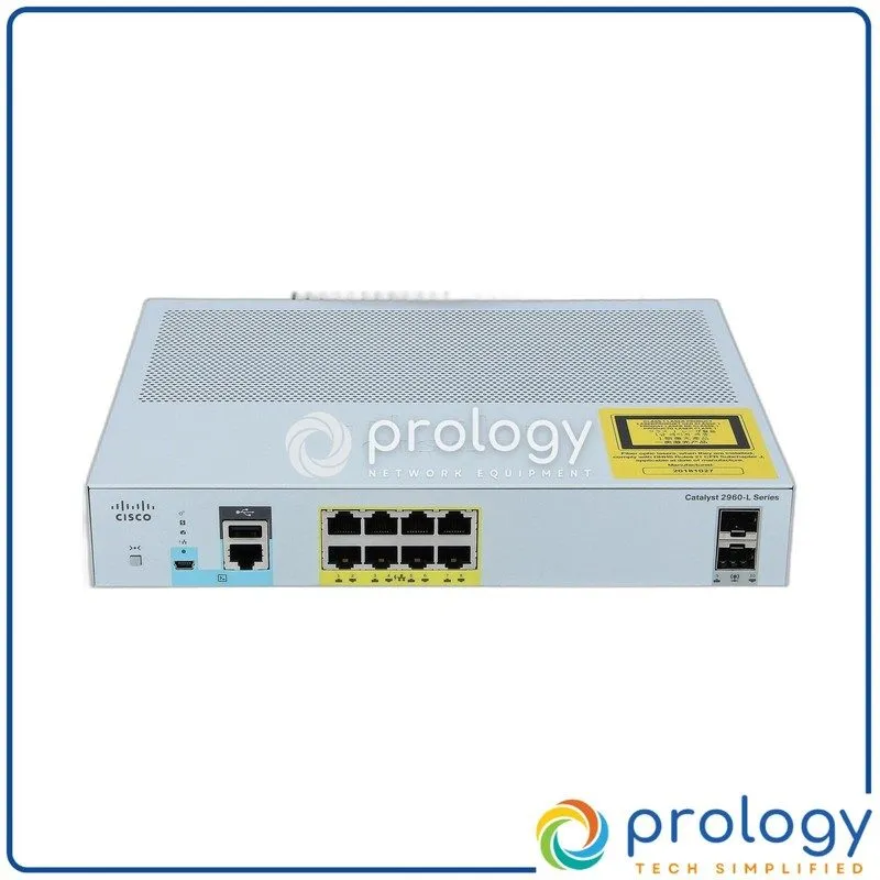 Коммутатор Cisco WS-C2960L-8PS-LL 8-Port Small 1U Managed Gigabit PoE Network Sw