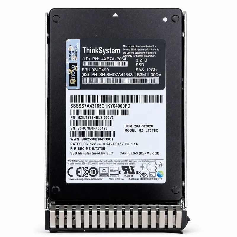 Сервер Lenovo ThinkSystem 3.2TB 02JG490 4XB7A17064 2.5'' SFF SAS 12Gb Hot Swap S — фото лота 1