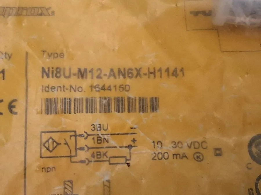 Датчик приближения TURCK Ni8U-M12-AN6X-H1141 PROXIMITY SENSOR 10-30VDC 200mA 8mm